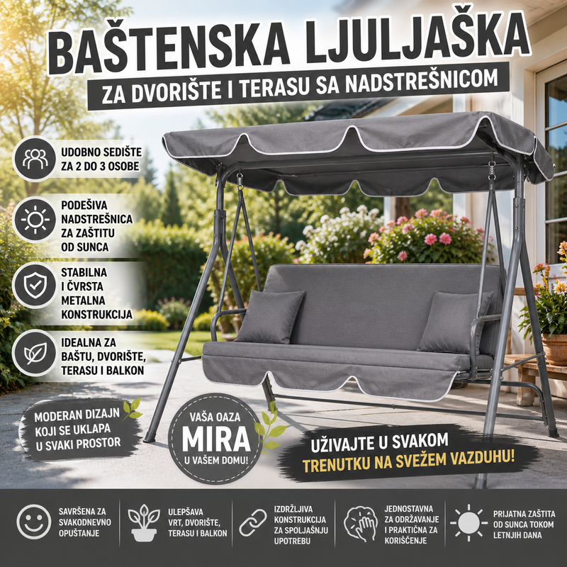 BAŠTENSKA LJULJAŠKA ZA DVORIŠTE I TERASU