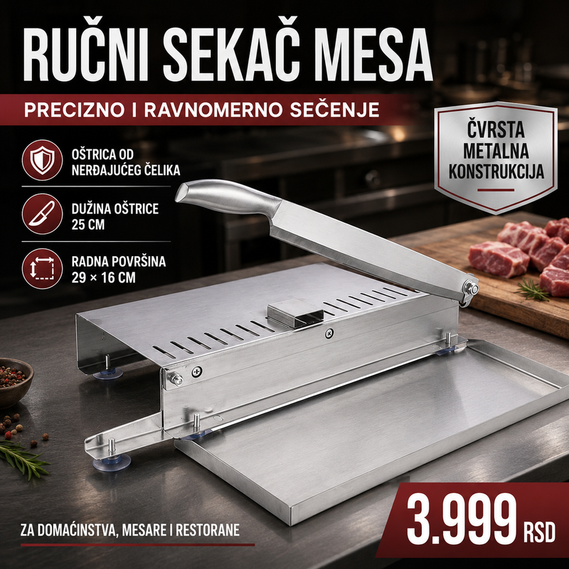 SEKAČ MESA OD NERĐAJUĆEG ČELIKA